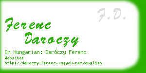 ferenc daroczy business card